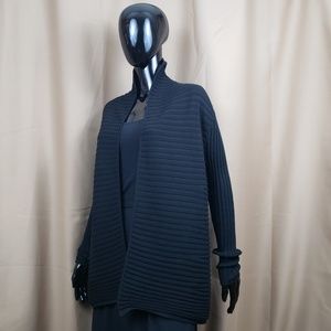 Talbots 100% Merino Wool Open Front Ribbed Sweater